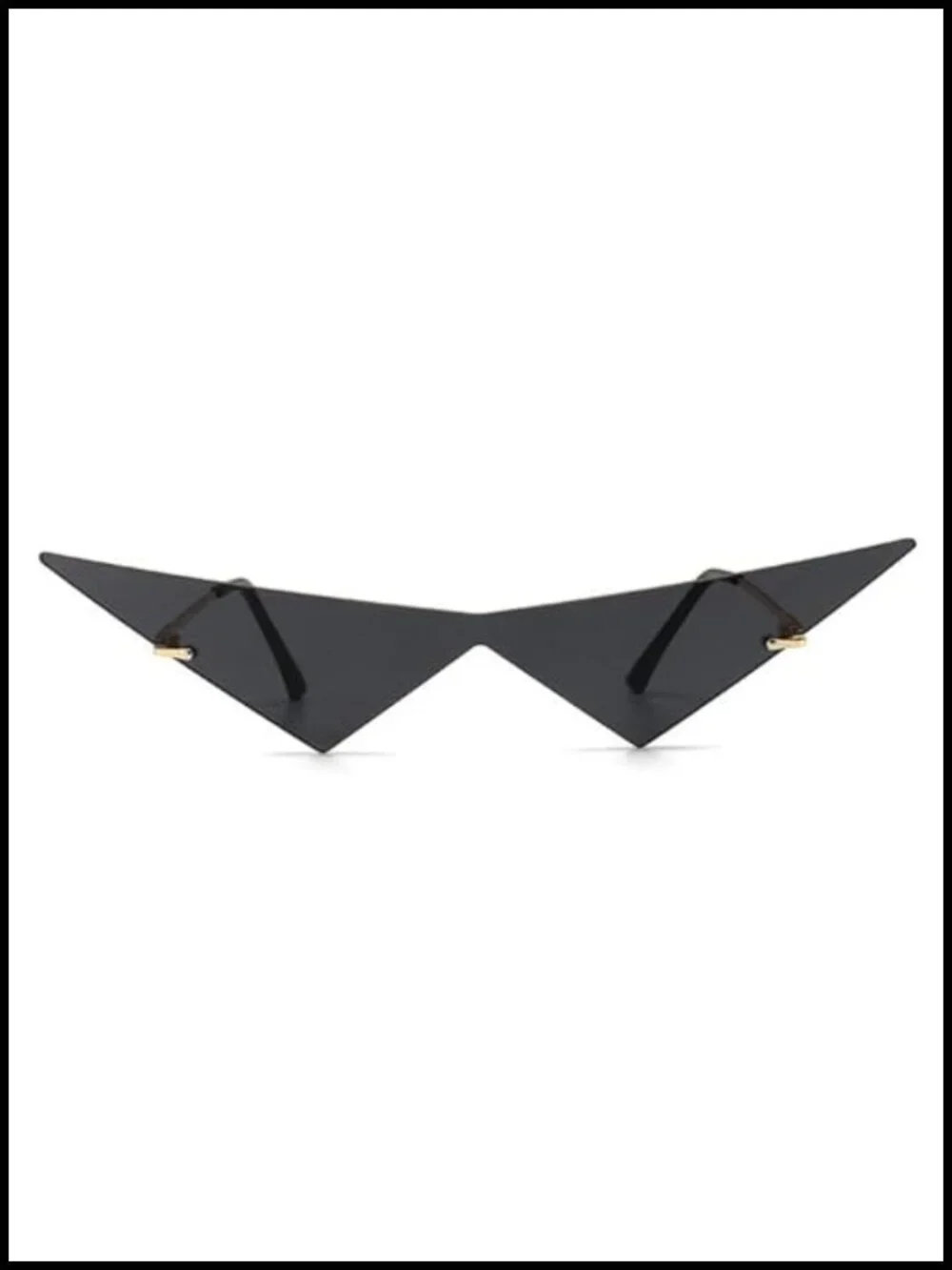 Triangle One Piece Frameless Sunglasses for Women Men Punk Rimless Ocean Lens